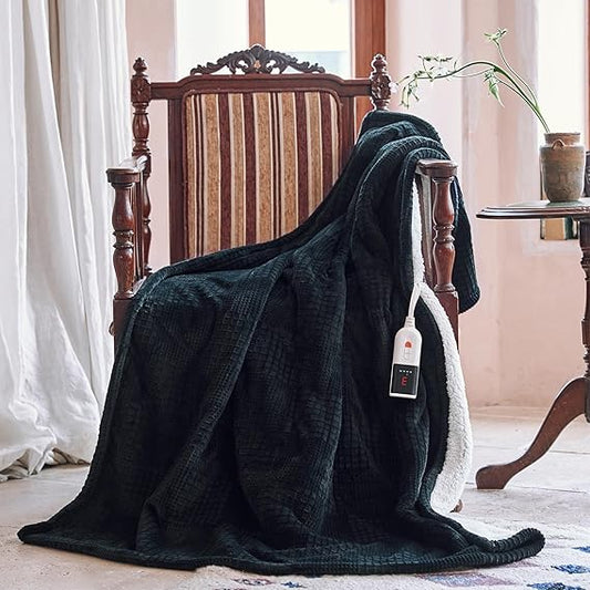 Heated Blanket – Electric Throw with Adjustable Settings